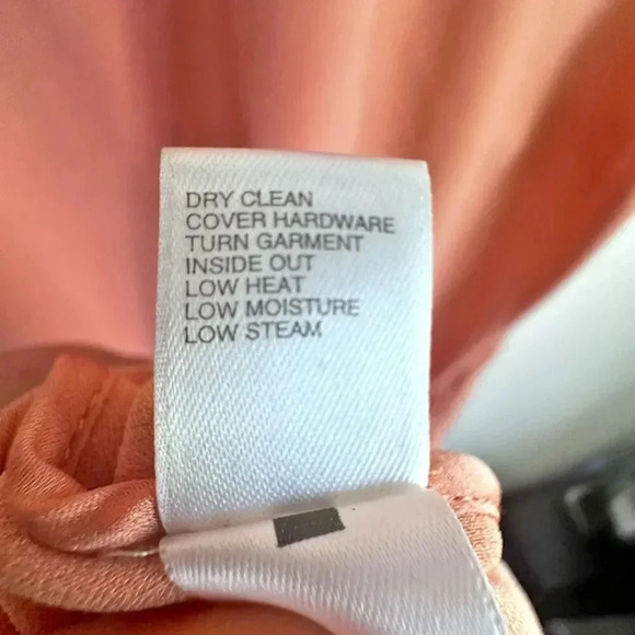 ST. JOHN | Peach Elastic Drawstring Waist Side Pocket Cap Sleeves Dress | Size 2 - Picture 10 of 10